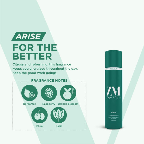 ZM Zayn & Myza Premium Unisex Body Spray 200 ML - Arise