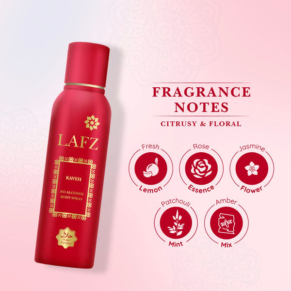 Lafz Body Spray 100 GM Women No Alcohol - Kaveh