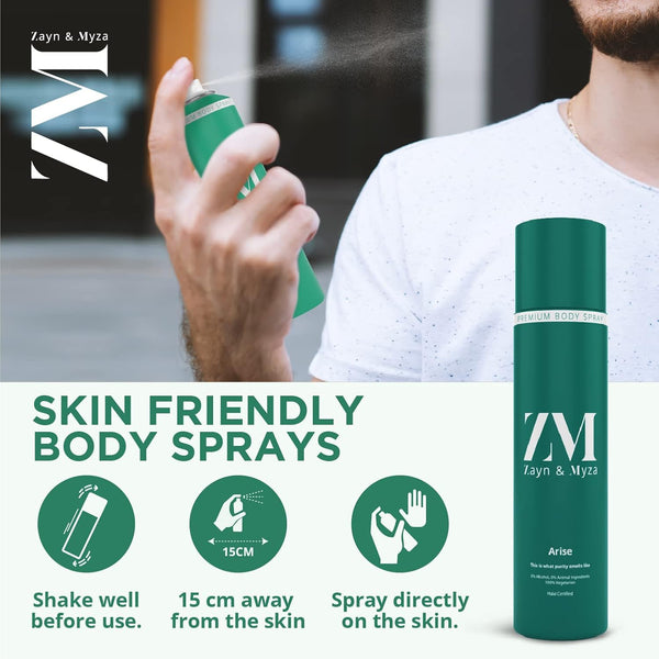 ZM Zayn & Myza Premium Unisex Body Spray 200 ML - Arise