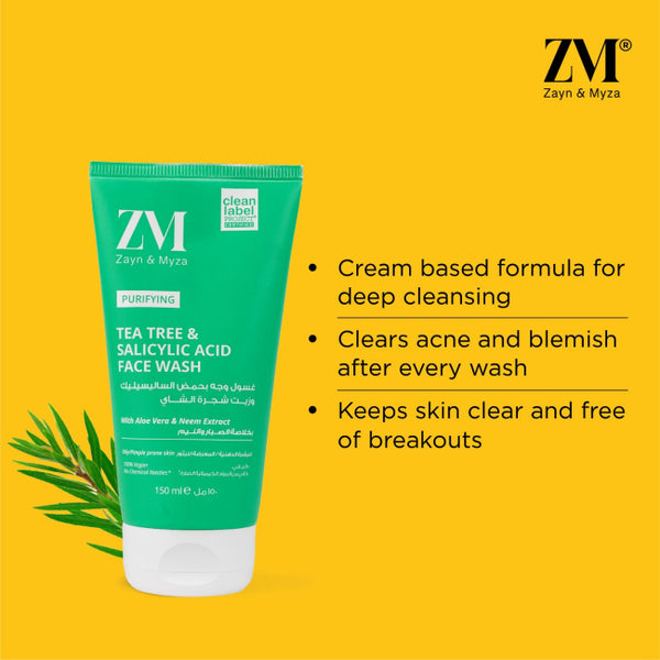 ZM Zayn & Myza Tube Face Wash Tea Tree & Salicylic Acid