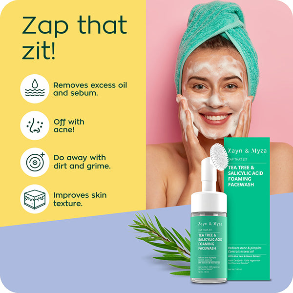 ZM Zayn & Myza Foaming Face Wash Tea Tree & Salicylic Acid - 100 ML